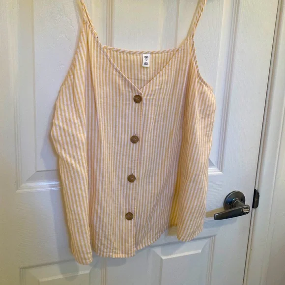 BP yellow striped tank - Picture 1 of 6